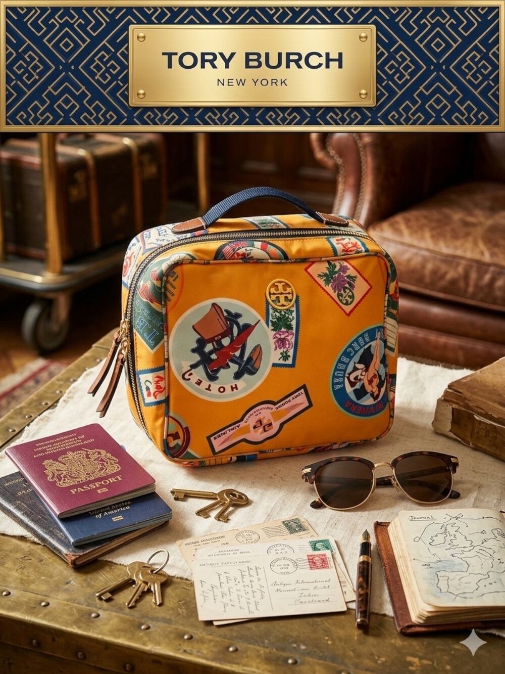 Tory Burch Kerrington Travel Cosmetic Case